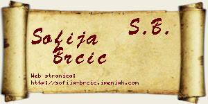 Sofija Brčić vizit kartica